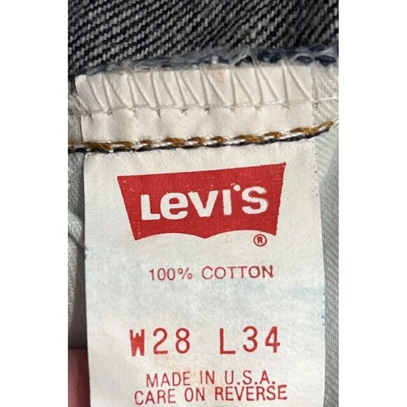 Vintage 28x34 Levis 515 Silver Medal Jeans Acid Denim Made In USA Tag 26x34 - Picture 5 of 12